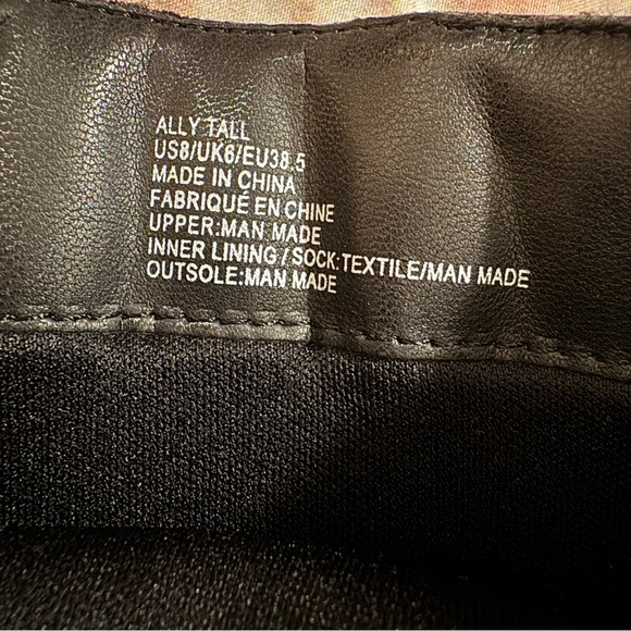 JF Just Fab Ally Tall Stiletto Python Print Boots Size 8 - Picture 10 of 13